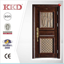 2015 nuevo diseño alta calidad acero puerta KKD-911 con aluminio acabado diseño de puerta principal